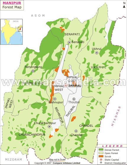 Forest Map of Manipur | Manipur Forest Map