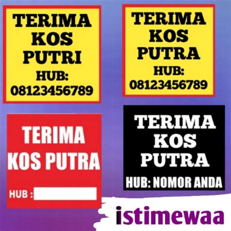 Jual Spanduk Terima Kos Putra Putri Kosong Sumbar Shopee Indonesia