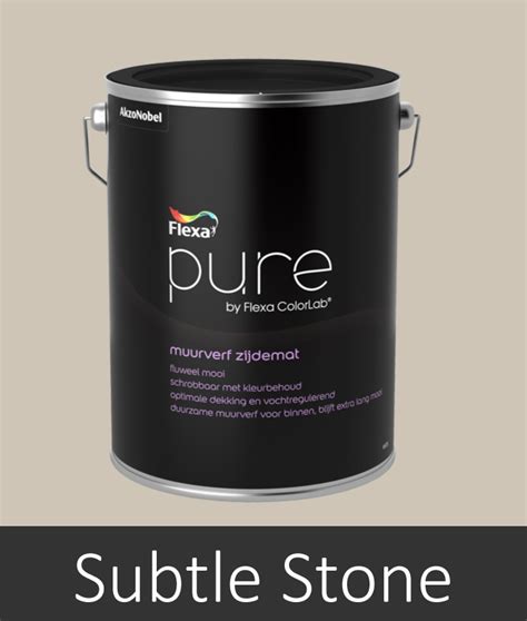 Flexa Pure Topkleuren Liter Muurverf Zijdemat Subtle Stone