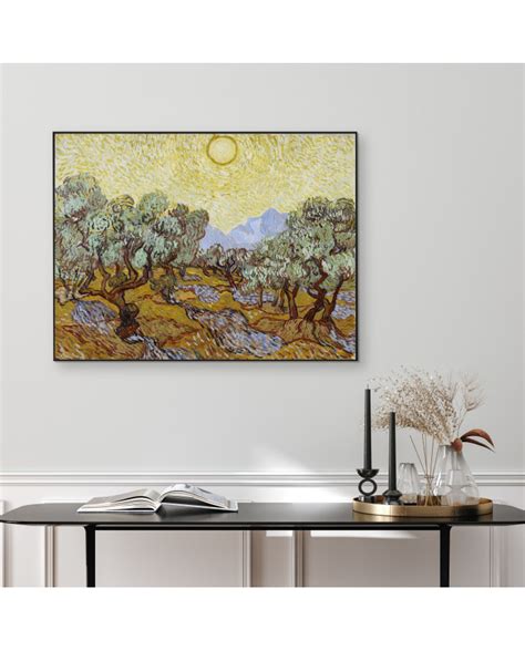 Vincent Van Gogh Olive Trees With Yellow Sky And Sun