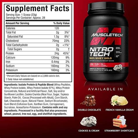 NitroTech Whey Gold 2lbs By MuscleTech Protonic Nutrition