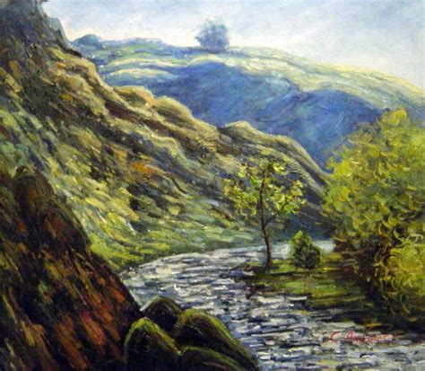 The Petite Creuse River Painting by Claude Monet Reproduction ...