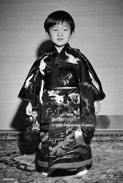 Portrait Of Young Prince Naruhito Who Celebrates His Third Birthday