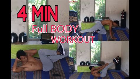 Latihan Seluruh Tubuh Dalam 4 Menit Full Body Sixpack YouTube