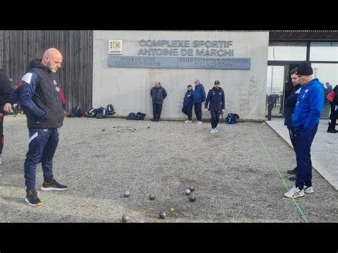 vidéo 1er Tour Triplette Promotion 18 Février 2024 club Pétanque