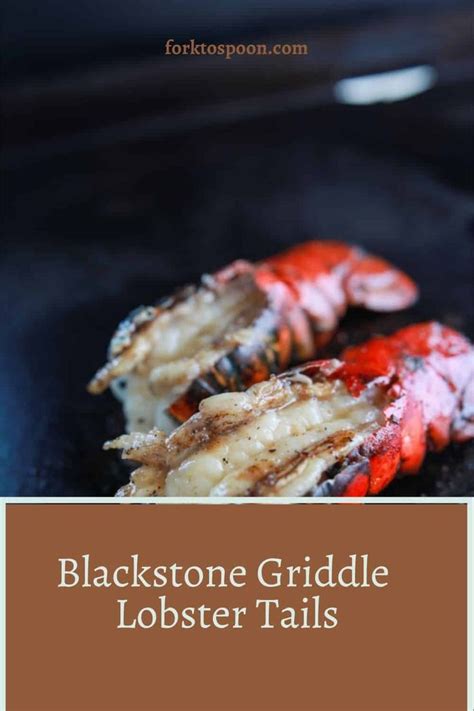 Two Cooked Lobsters On A Grill With The Title Blackstone Griddle