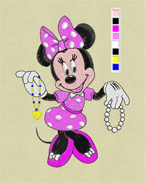 Minnie Mouse Embroidery Design Minnie Embroidery Design Etsy