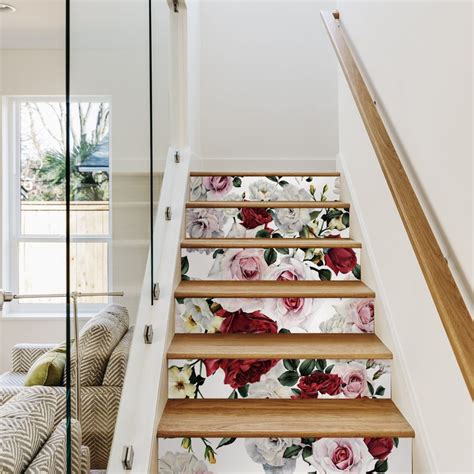 Walraime Stair Riser Decals Peel And Stick Removable Self Adhesive