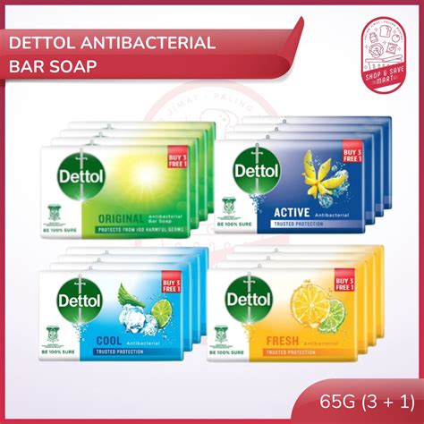 Dettol Antibacterial Bar Soap Kills 99 9 Virus Germs 3 X 65g