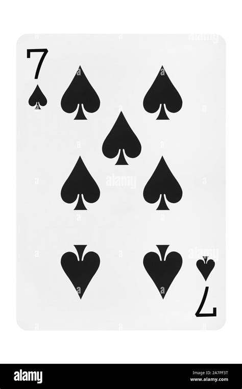 Seven Of Spades Playing Card On White Background Stock Photo Alamy