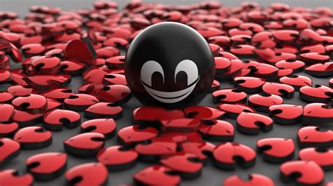 3d Render Ninja Emoticon Balls Floating Above Heart Symbol In Crypto