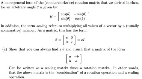 Solved A More General Form Of The Counterclockwise