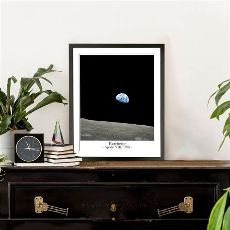 Poster Earthrise Photo Space Wall Art Ready Space Print Space Poster