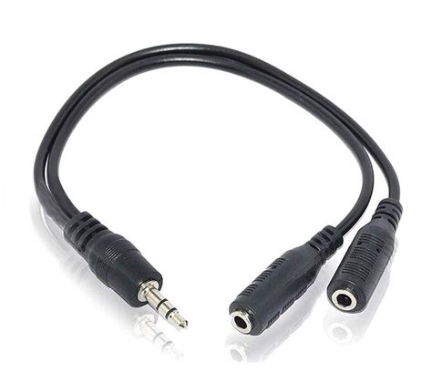 3 5mm Jack 1 Male To 2 Female Stereo Headphone Earphone Jack Y Splitter Audio Adapter Cable At