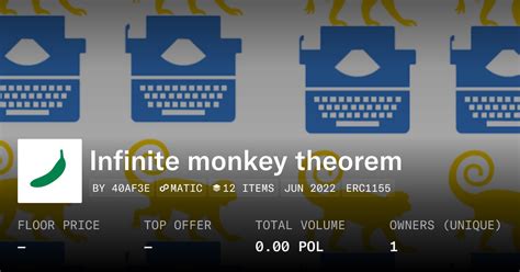 Infinite monkey theorem - Collection | OpenSea
