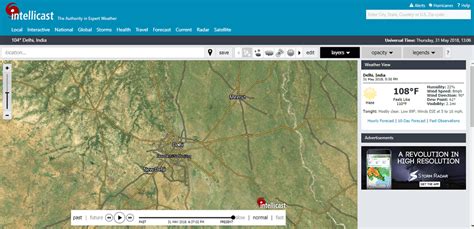 Intellicast Interactive Radar And Satellite Weather Map Map