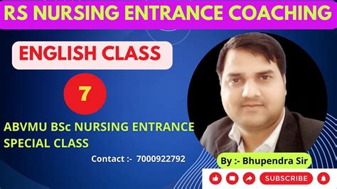 Target B Sc Nursing Entrance Exam 2023 English By Bhupendra Sir