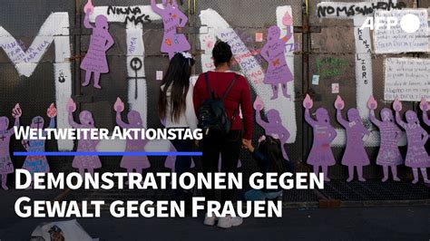 Weltweit Demonstrationen Gegen Gewalt Gegen Frauen AFP YouTube