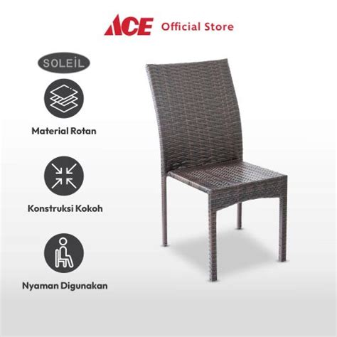 Jual Ace Soleil Kursi Teras Rotan Cokelat Balcony Chair Kursi Outdoor