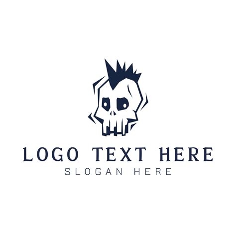 Mohawk Halloween Skull Logo | BrandCrowd Logo Maker | BrandCrowd