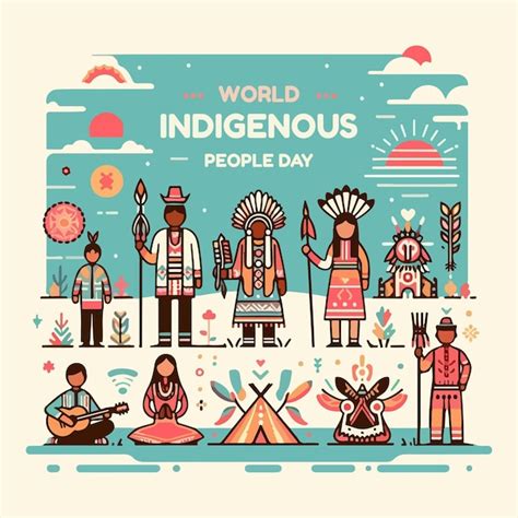 Premium Vector Happy Indigenous Day Greetings Vector With Icon