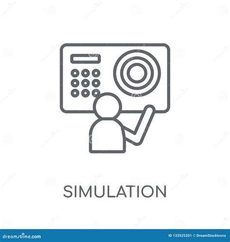 Icono Linear De La Simulaci N Concepto Moderno O Del Logotipo De La