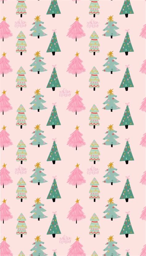 Pink Christmas Trees Wallpaper Iphone Christmas Christmas Wallpaper Christmas Phone Wallpaper