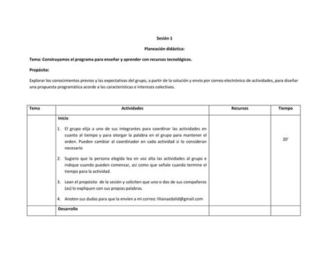 Planeaci N Did Ctica Sesi N Ppt Descarga Gratuita