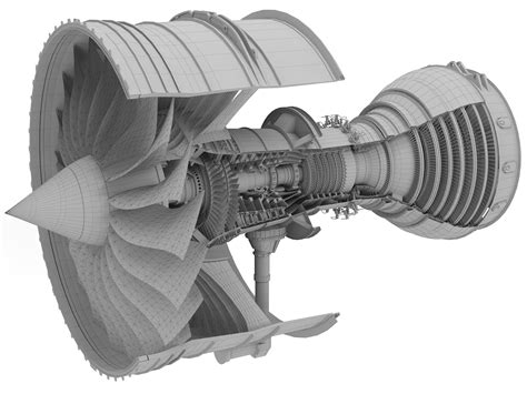 3D model Rolls-Royce Trent 1000 Turbofan Engine | CGTrader