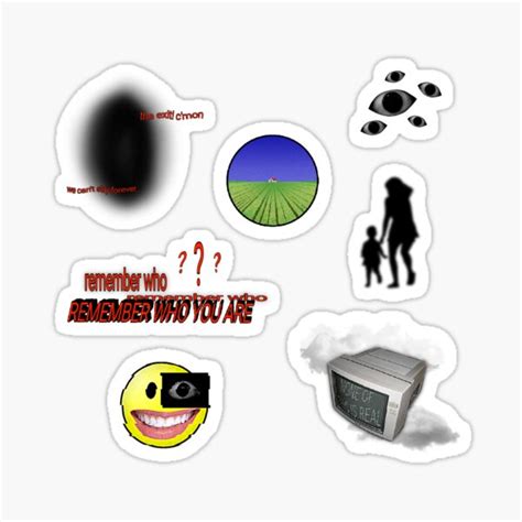 Weirdcore Sticker Pack Sticker For Sale By Influorescence Redbubble