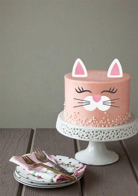 De Gâteau Kitty De Gâteau Chat Décorations Danniversaire Etsy