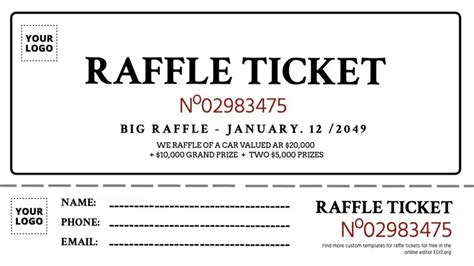 Modelo De Rifa Raffle Tickets Template Ticket Template Raffle