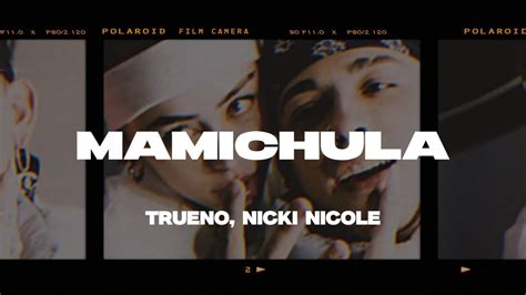 Trueno Nicki Nicole Mamichula Letra Lyrics YouTube