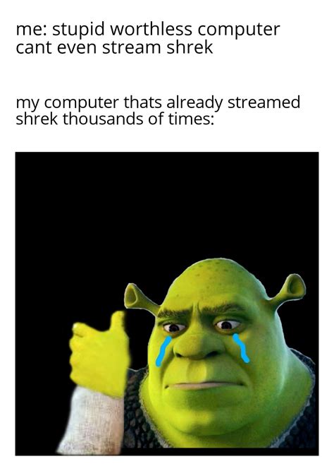 made a thumbs up crying shrek : r/memes