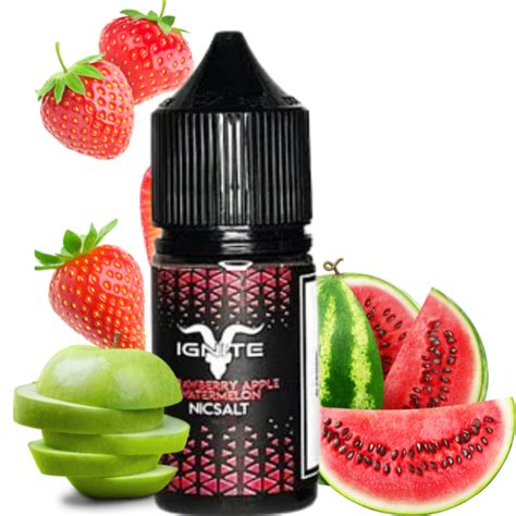 L Quido Ignite Nic Salt Strawberry Apple Watermelon Cigarro