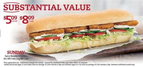 Mr. Sub Menu and Sub of the Day Deal in Canada