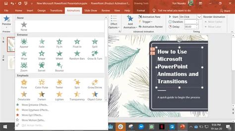 How to Use Microsoft PowerPoint Animations and Transitions for Creative ...