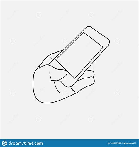 Smartphone De La Explotaci N Agr Cola De La Mano Stock De Ilustraci N