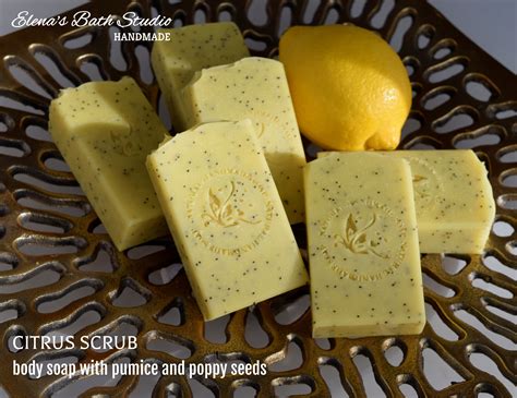 Citrus Scrub Soap With Pumice And Poppy Seeds Citrus Scrub Scrub Soap Soap