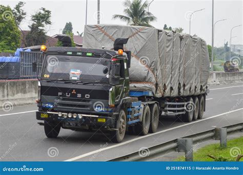 Semi Trailer Of Mitsubishi Fuso The Great V Editorial Image Image Of