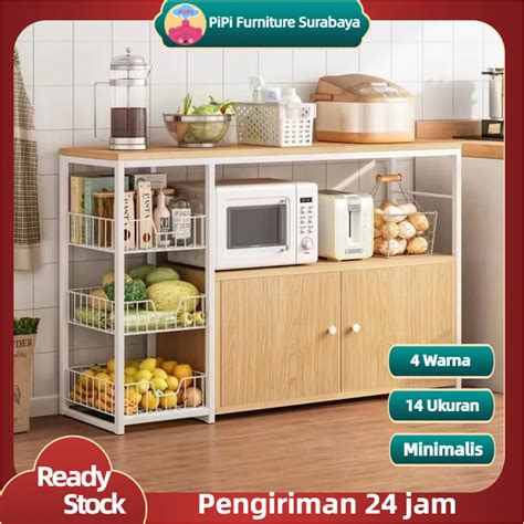 Jual Pipi Furniture Rak Dapur Serbaguna Lemari Dapur Rak Oven Rak