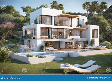 Modern And Luxurious Multi Story Large Floor To Ceiling Glass Villa