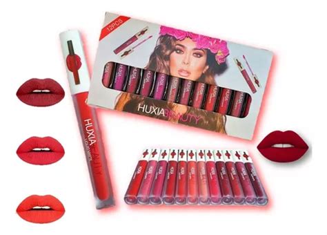 Set De 12 Labiales Huxia Beauty Acabado Mate Color Rosa MercadoLibre