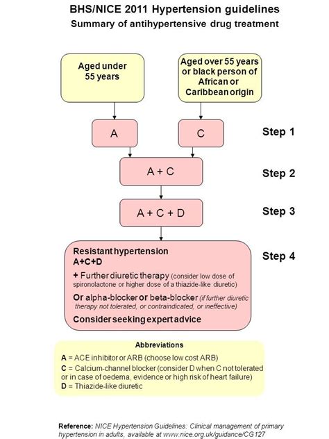 Algorithm Summary Of Antihypertensive Drug Treatment