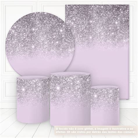 Kit 2 Painéis e Capas Tecido Sublimado Glitter FKPC 955 Felicitá