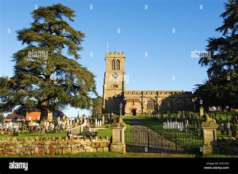 Wales Wrexham Hanmer St Chads Church Sits On Top Of A Small Knoll