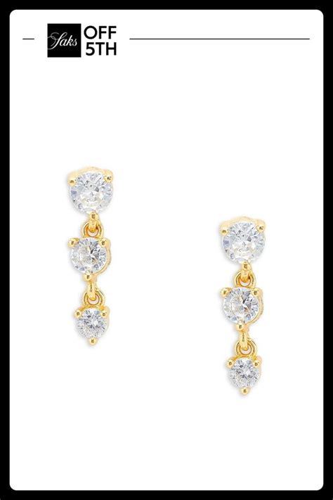 Argento Vivo 18K Goldplated Sterling Silver Cubic Zirconia Drop