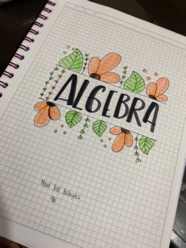 40 Portadas De Álgebra Diseños Bonitos Fáciles Carátulas Dibujos