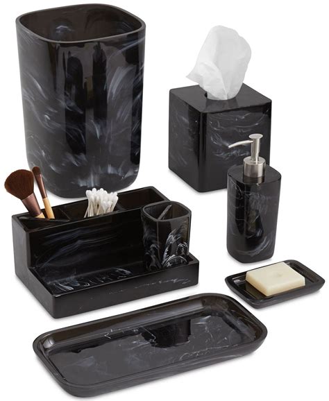 Paradigm Murano Black Bath Accessories Collection Bathroom