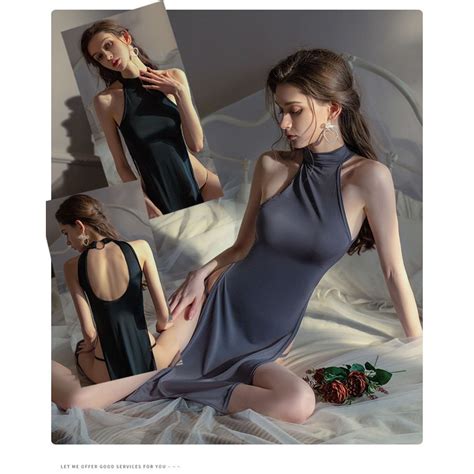 Jual Lingerie Sexy Cosplay Cheongsam Celah Tinggi Seksi Berongga Tanpa Lengan Dress Set A